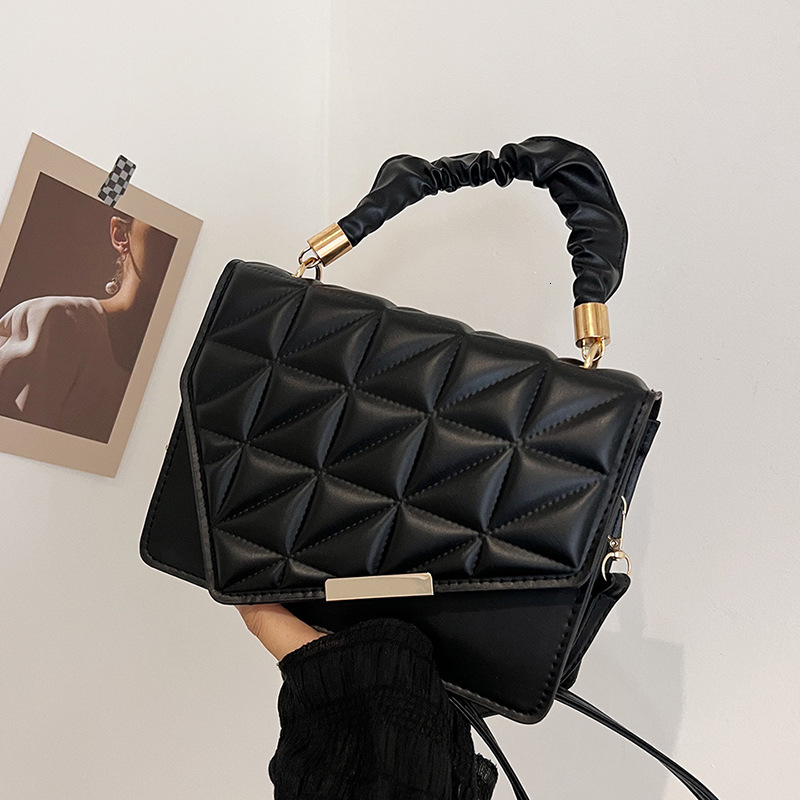 Designer Women's Folding Handbag 2025 New Fashionable Multi functional Quilted Single Shoulder Crossbody Bag