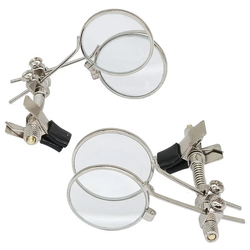Clip Magnifier for Watch Repair Double Lenses Magnifying Glass 10X Mini Monocular Rotable Lens Stainless Steel Frame 250804
