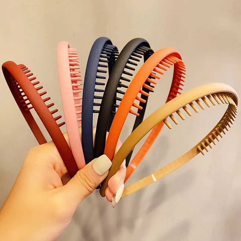 100pcs Simple Colorful Matte Toothed Hairbands Broken Hair Finishing Bands Outdoor Hair Hoop Wear Fashion Hair Accessories X250812