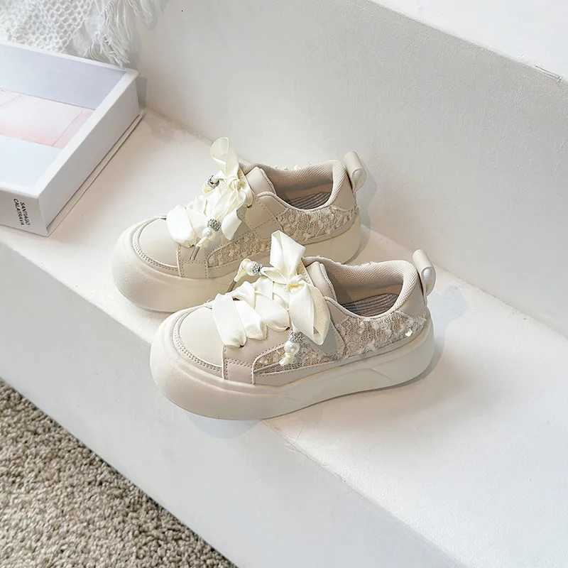 2025 Autumn New Girl Sleek Pink Sneakers All-match Kid Fashion Sequined Board Shoes Womens Shoes XJ250812