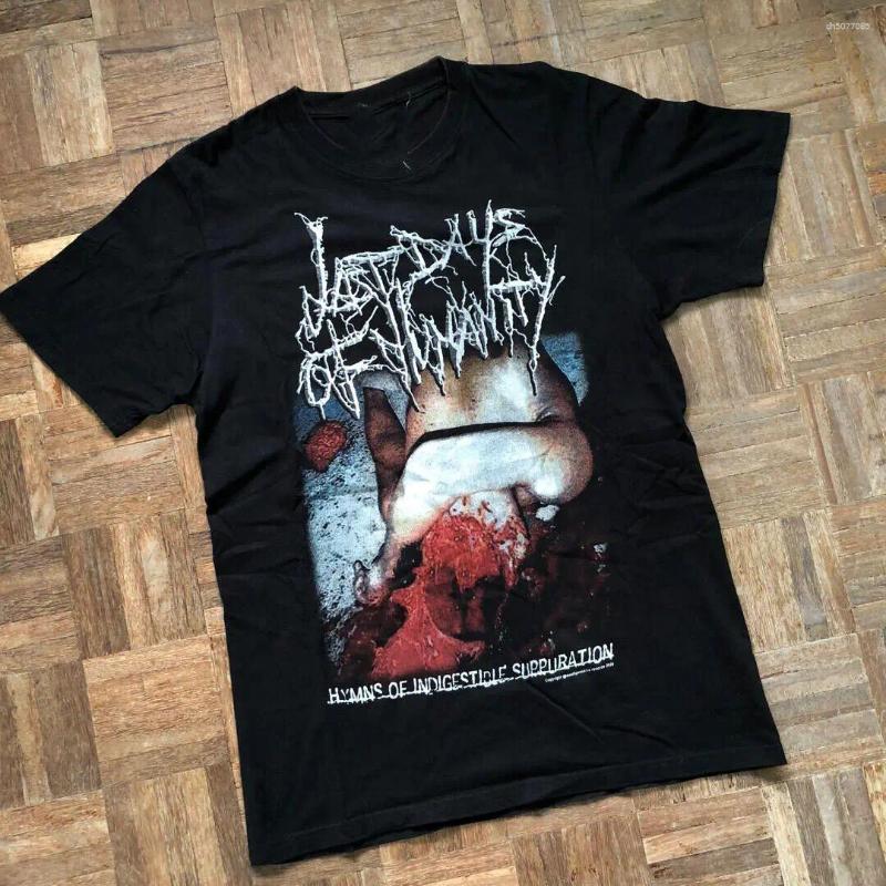 T-shirts pour hommes Derniers jours de l'humanité Goregrind Band Black Unisexe S-4xL T-shirt YA842
