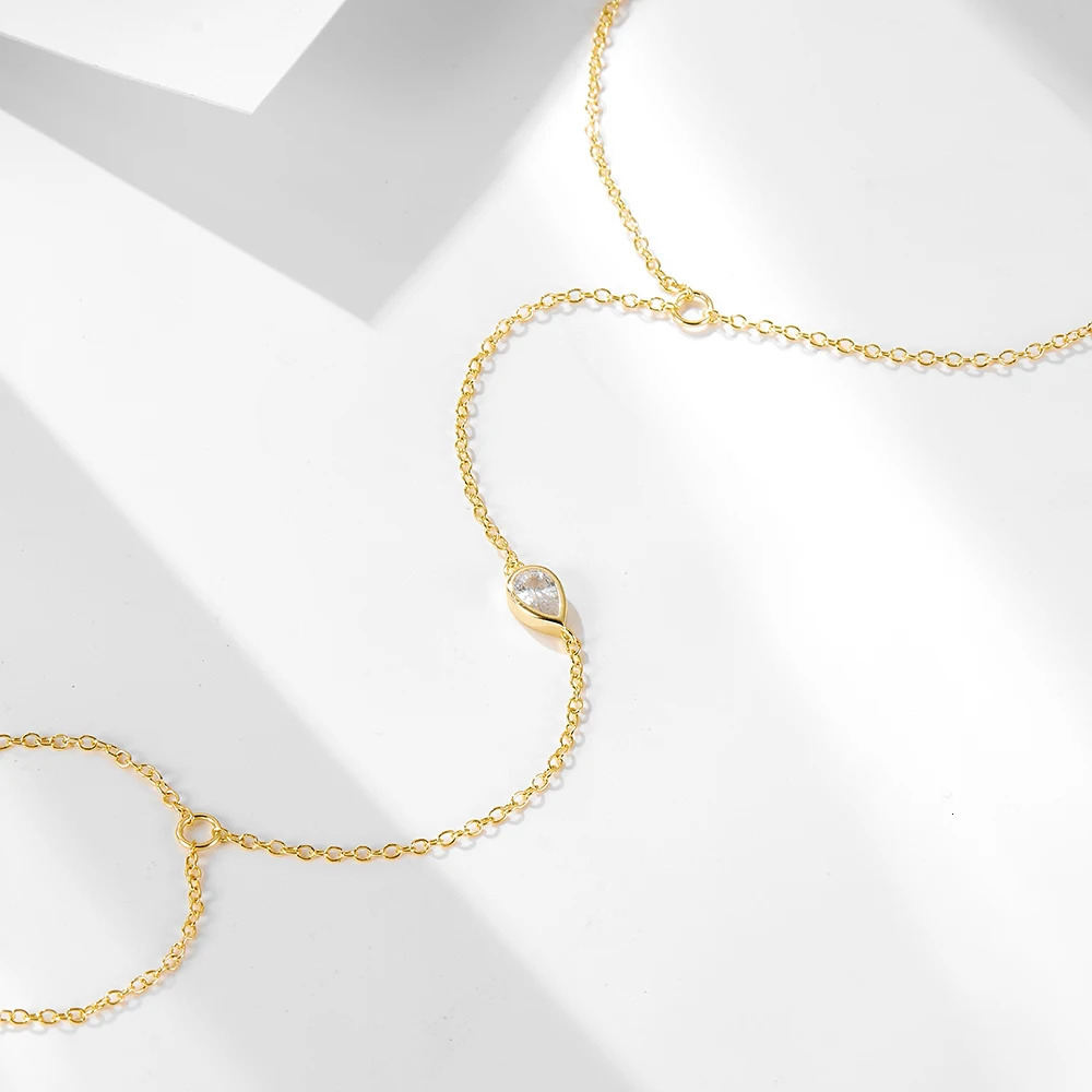 Wholesale Jewelry 925 Sterling Silver 14K Gold Plated Summer Beach Vacation Cz Zircon Layer Bracelet For Women 250807