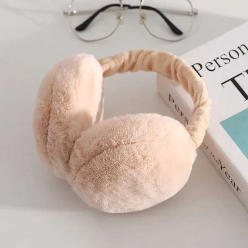 Folding hamburger earmuffs for men and women solid color winter cold-proof and anti-freeze plush ear retractable earmuffs XJ250812