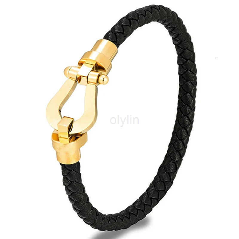 Fashion Rope Men Bracelet Double Layer Leather Bracelet for Men Stainless Steel Accessories for Lover Husband Jewelry Gift M250812 - view 7