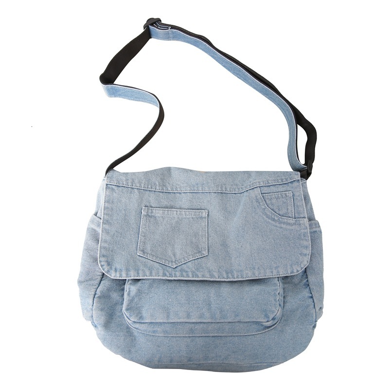 Denim for Women New Canvas Large Capacity Crossbody Student Class Shoulder Bag