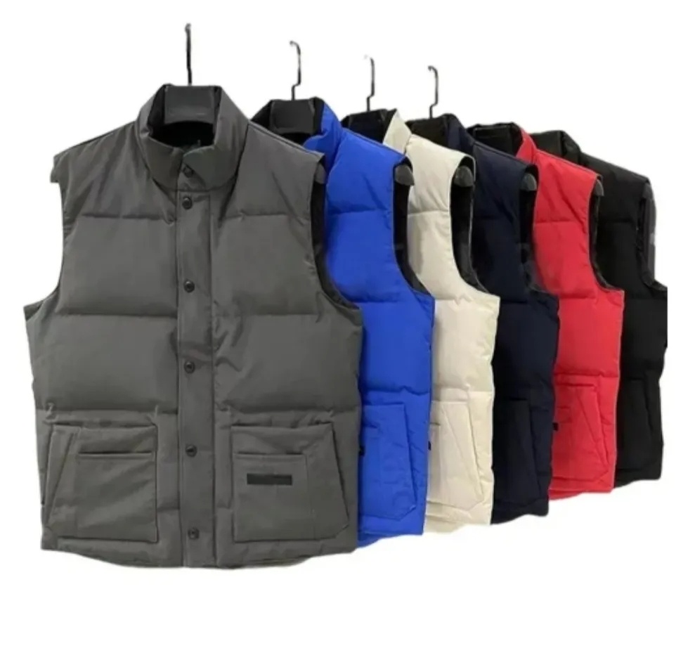 Winter gilet mens vest designer down jacket luxury man woman feather filled material coat embroidered badge warm outerwear full label jackets pop couple coats 0510