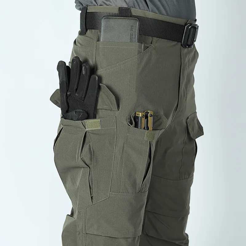 Summer Tactical Multi-Pocket Work Tactical Pants Men Outdoor Waterproof Sports Hiking Climbing Pants Combat Cargo Trousers X250812