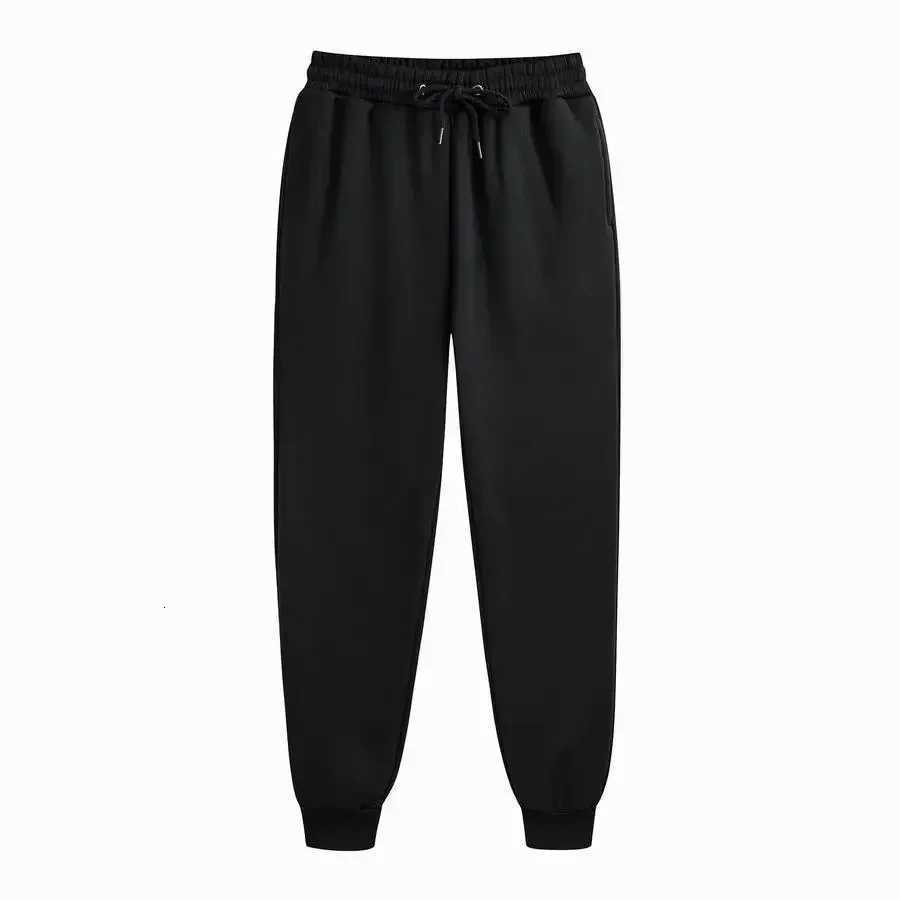 Mens Casual Sweatpants Fleece Sports Pants Unisex Fashion Solid Loose Trousers Streetwear Autumn Winter Jogging Fitness Pants W250819