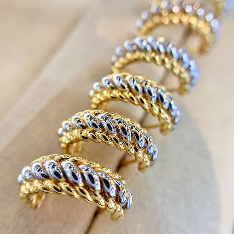 Luxury Fashion AU750 Pure 18K Gold Earrings Women Ladies Female Bridal Engagement Wedding Fine Jewelry Earrings Jewellery