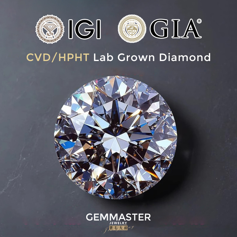 Round Brilliant Lab Grown Diamond with IGI GIA certificate D E F G Color Real Loose Diamond 0.5ct 1ct 2ct HPHT CVD Lab Diamond VVS