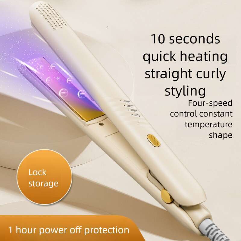 Electric Hair Straightener And Curler Dual Use Non Damaging Negative Ion Portable Bangs Straightening Comb Student Dormitory Curling Iron