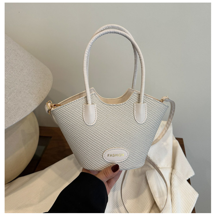 Spring Summer New Fashion Texture Large Capacity Stylish Korean Version Casual Crossbody Handbag Bucket Shoulder Bag ddmymarket