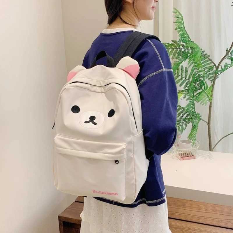 MINISO Rilakkum Backpack Anime Student School Shoulder Bag Kids Cute Travel Backpack Children Birthday Gift W250812