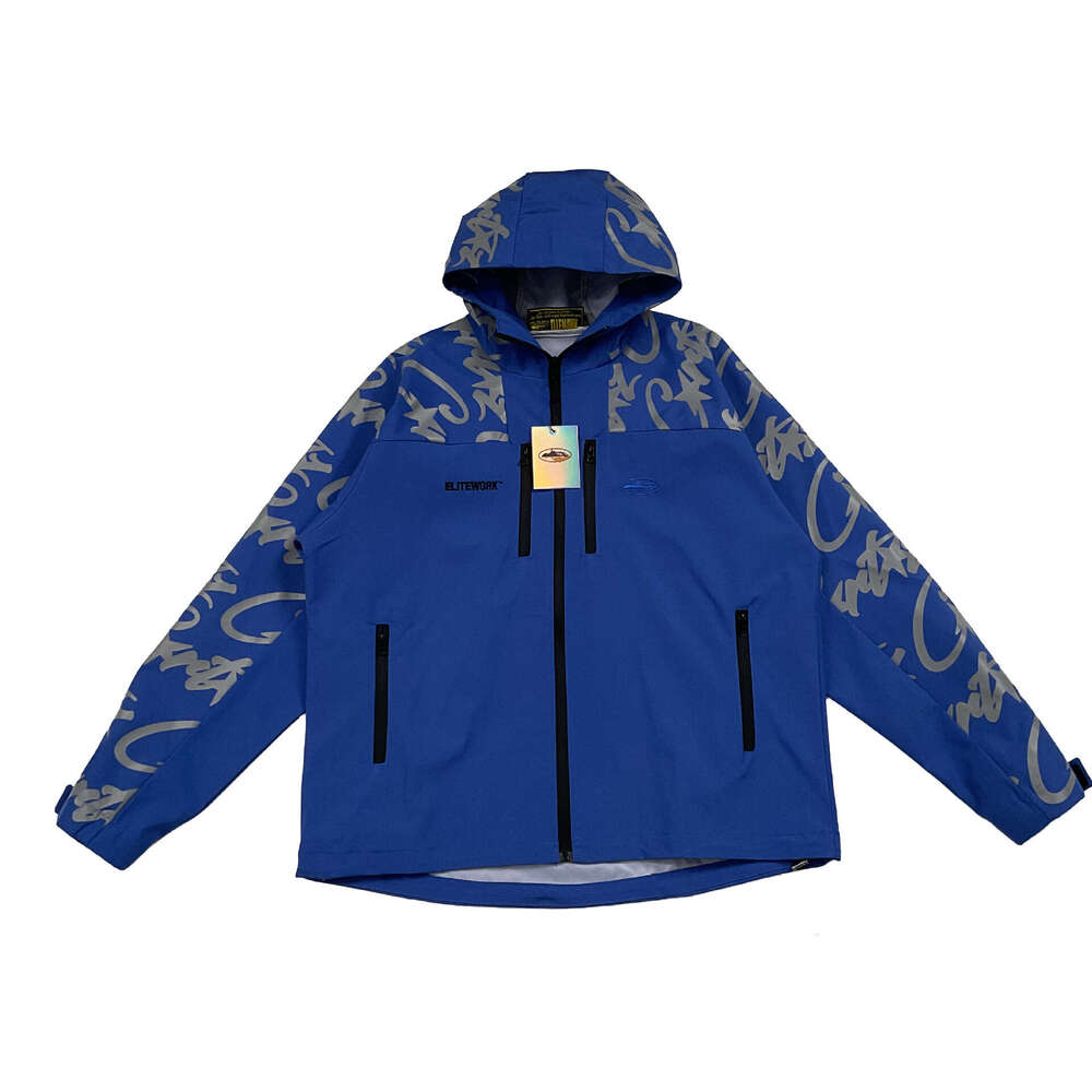 Trendy Island Soft Shell Elitework Waterproof Windbreaker Reflective Jacket Hooded Parka for Men