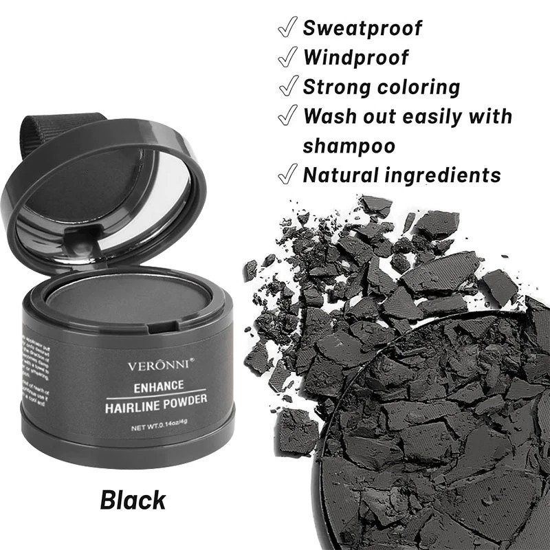 Fluffy Hairline Powder Concealer Temporary Hair Fibers black Hair Root Cover Up Gray Coverage Hairline Shadow Powder Instantly 250809