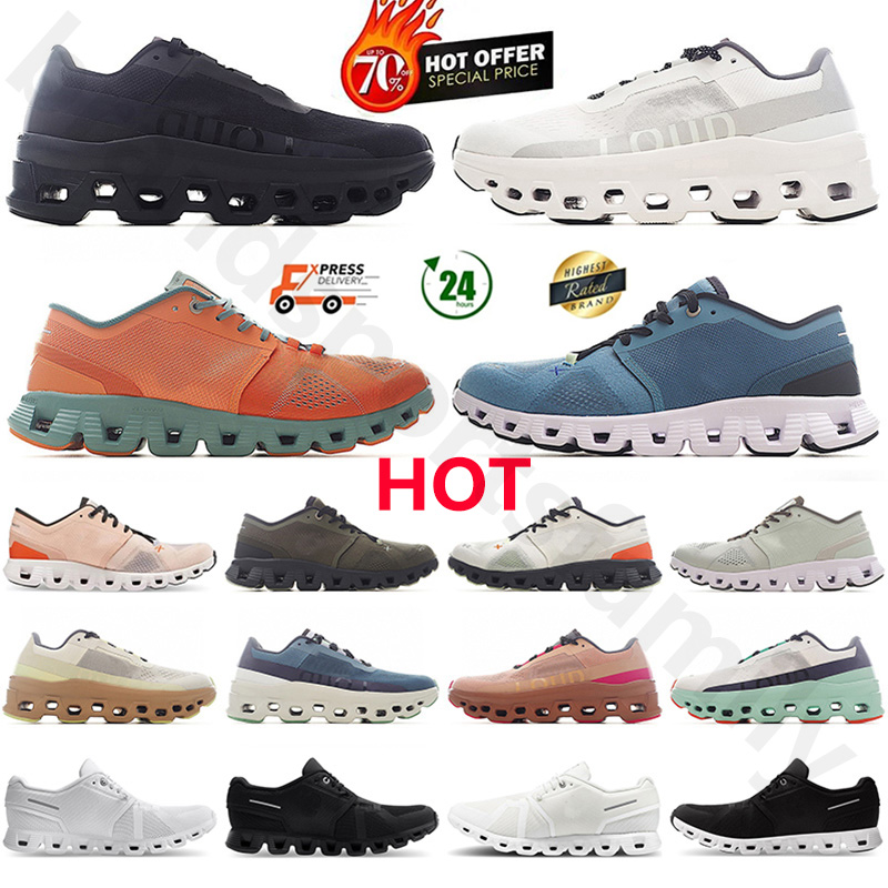 Designer Mens Women Running Shoes Nova Pink Pearl Show White Black Monster Trainers Runners Surfer X3 Roger 5 Tennis Shoe Flyer Swift Mesh Sports Sneakers