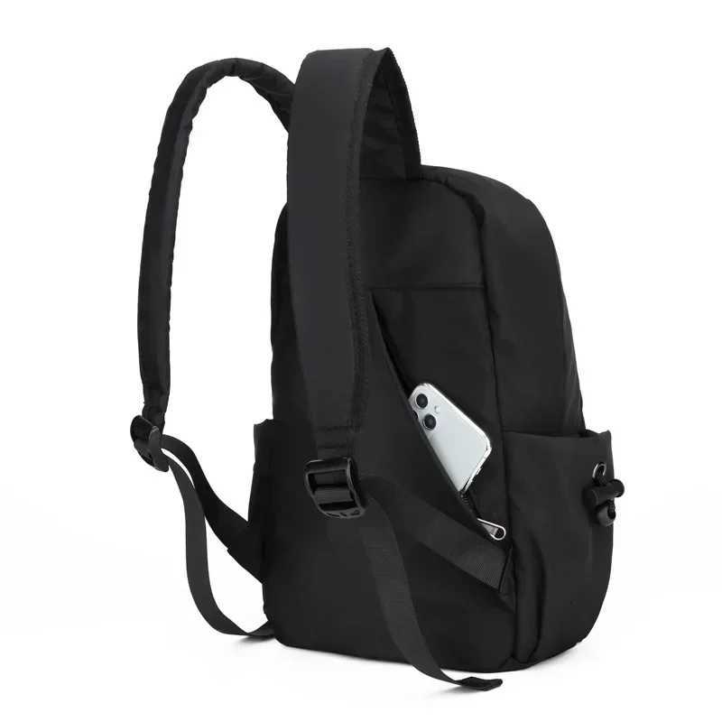 Small Mens Backpacks Nylon Mini Light Waterproof School Bag Fashion Women Shoulder Crossbody Bag Daypack for Sports Outdoor Y250811