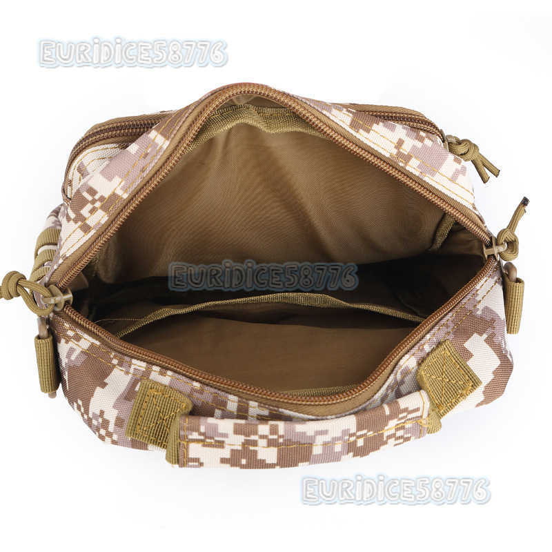 Camouflage Backpack Single Shoulder Messenger Bag Cross Bag Outdoor Mountaineering Anti Splash Bag Portable Leisure Fashion Tactical Bag H250811