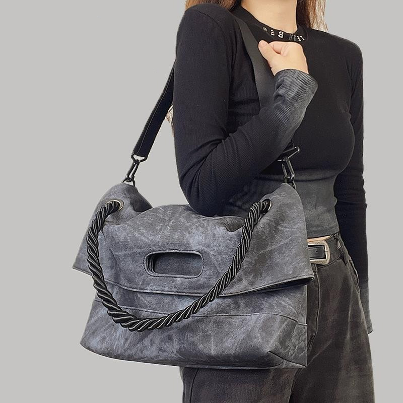 Luxury bag designer bag Faux Denim Soft Leather Tote Bag for Women 2025 Class Commuting Large Capacity Crossbody Bag Commuting Large Shoulder Bag