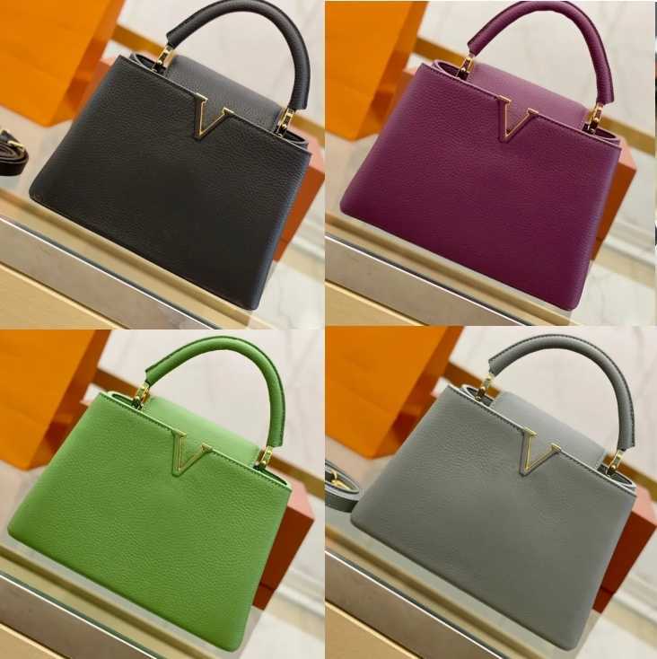 Fashion designers Handle Women Designer Shoulder Bags Capucines BB Totes Crossbody Bag Aurillon Leather Handbags Woman Mid Size Luxury Purses HandbagG