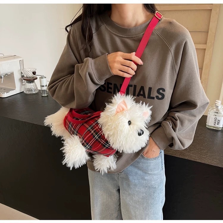 bag 2025 Autumn New Women s Shoulder Bag Cute Puppy Plush Toy Bag Cartoon Filled Doll women s Handbag Autumn New Designer Bag Women s Crossbody Bag
