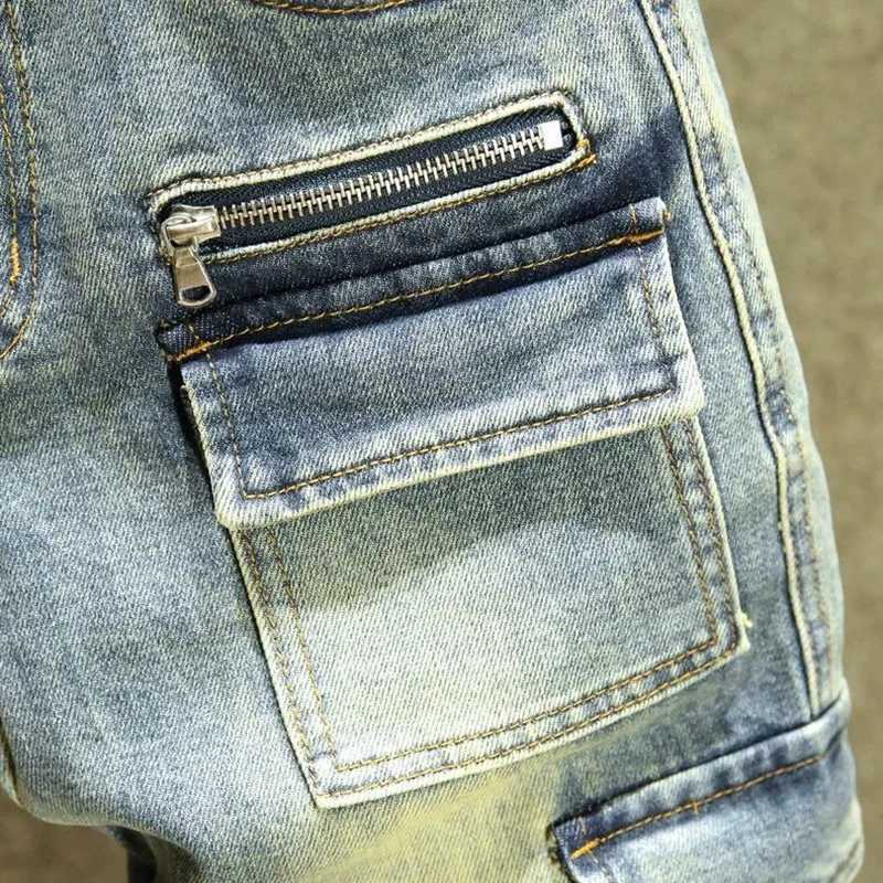 Spring and Autumn New Trend Retro Straight Leg Multi-Pocket Denim Pants Mens Loose Comfortable Breathable High-Quality Jeans X250812