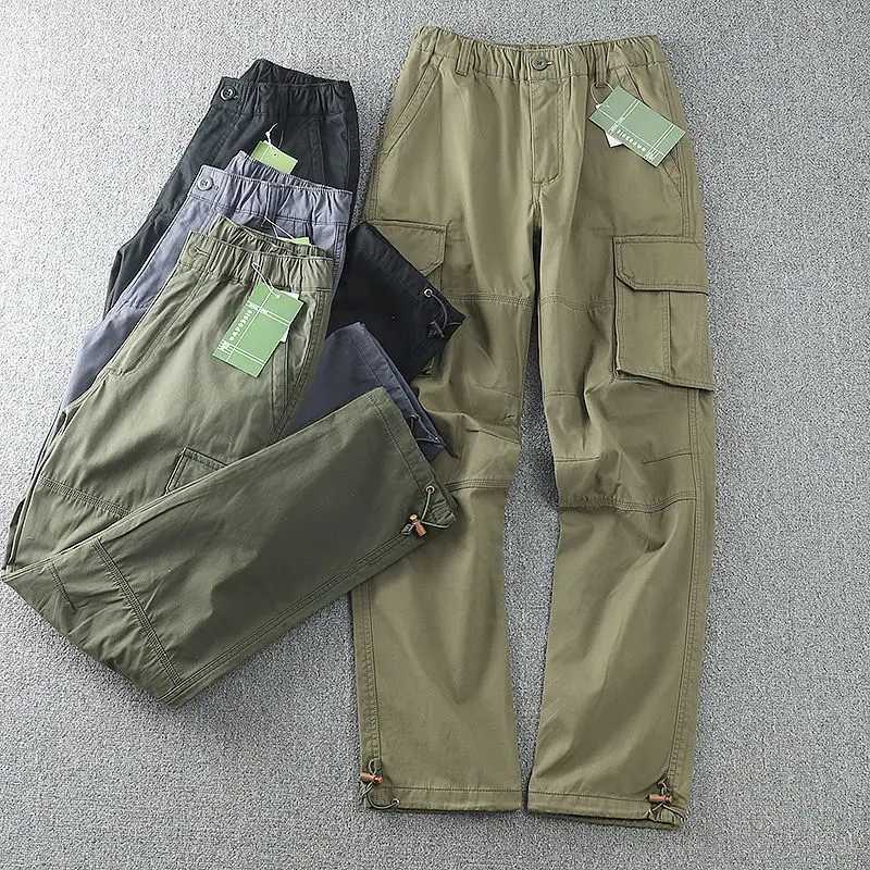 Men Cotton Cargo Pants Tactical Pants Army Green Mens Casual Outdoor Sports Trousers Y2K Clothing Spring Autumn X250812
