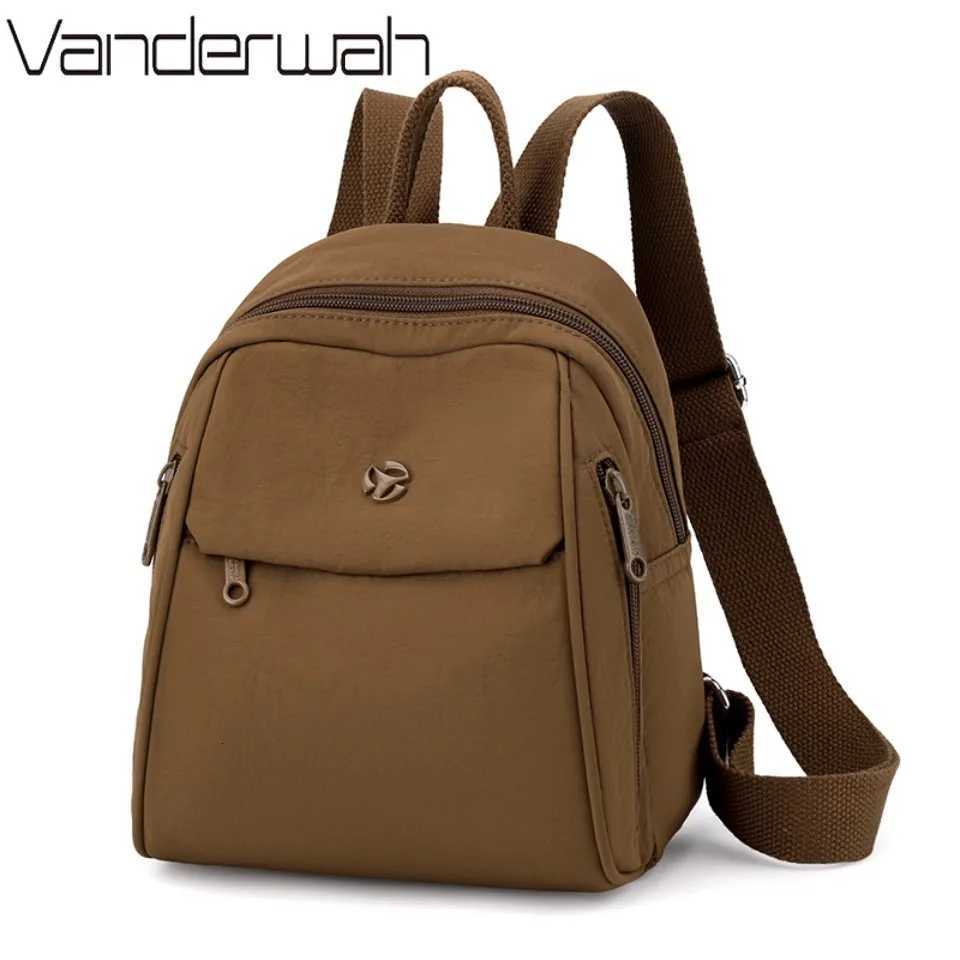 Nylon Backpack Sac Women Shoulder Bags for Women Teenage Girls Multi-Function Backpack Waterproof Sac A Dos School Backpack New W250812