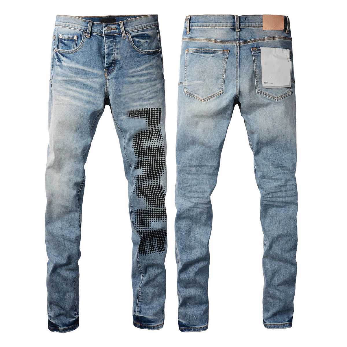 High Street Style Mens Skinny Jeans USA Quality Low Rise Blue Print Letters Fashion Repair Denim Pants Size 28-40 X250812
