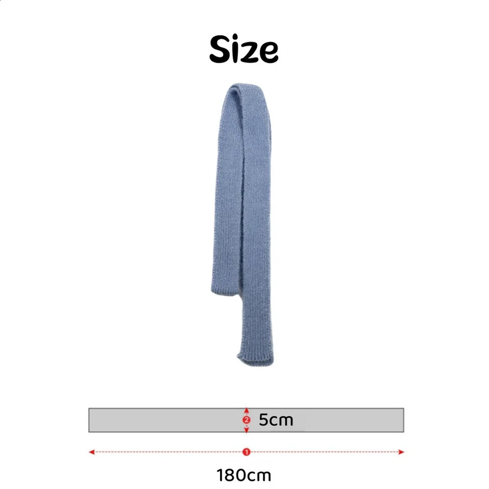 Winter Solid Color N Long Scarf Female Korean Version Knitted Woolen Scarves Cashmere Mohair Scarf 250812