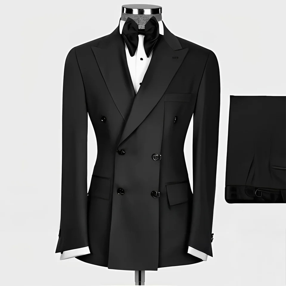 Formal Mens Suit 2-piece Lapel Blazer Groom Wedding Tuxedo Classic Slim Fit Outfit Tailor-made Tuxedo for Male 250717
