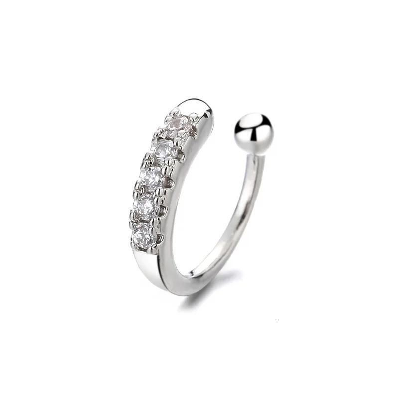 Fashion Copper Nose Rings for Women Hypoallergenic Cartilage Cuff Earrings Falso Nose Piercing Jewelry 250807