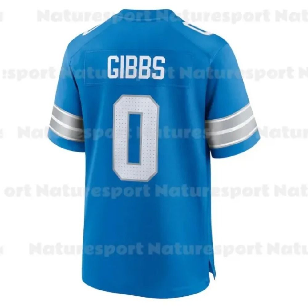 0 Gibbs 2025 Football Jersey 14 Amon-Ra St. Brown Jahmyr Jack Campbell Barry Sanders Jared Goff Jeff Okudah Johnson Custom3