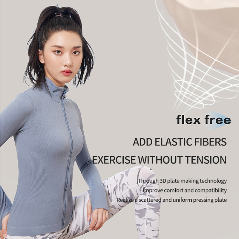 Slim clothes camouflage high waisted pants slimming women's fitness tops quick drying smooth and non slip thumb hole long sleeves with breathable