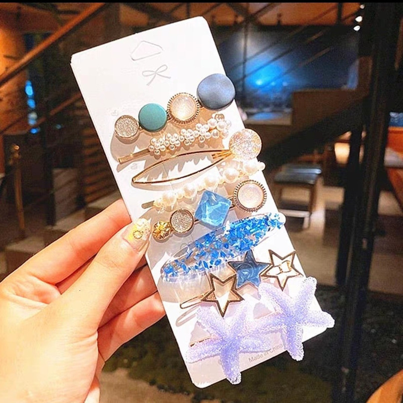 Internet Celebrity Pearl Elegant Girl Broken Back of Head Top Side Hair Accessory Women Bangs Clip