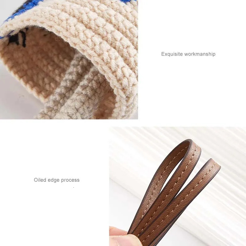 Woven cute doll bag charm knitted humanoid bag pendant womens bag keychain car pendant backpack decoration bag accessories 250811