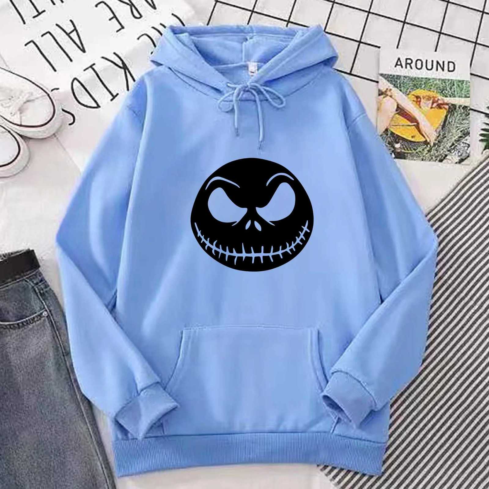 Sewn mouth mask printed hoodie for men and women couples hoodie autumn and winter casual solid color warm hoodie Y250811