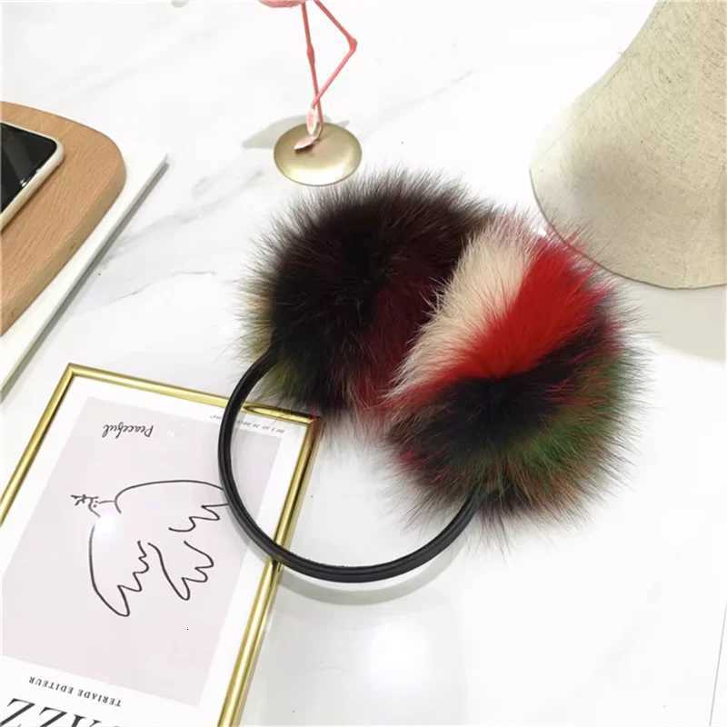 New Colorful Real Fox Fur Earmuffs for Autumn and Winter Womens Outdoor Travel Warm Fur Earmuffs with Plush Ear Protectors XJ250812