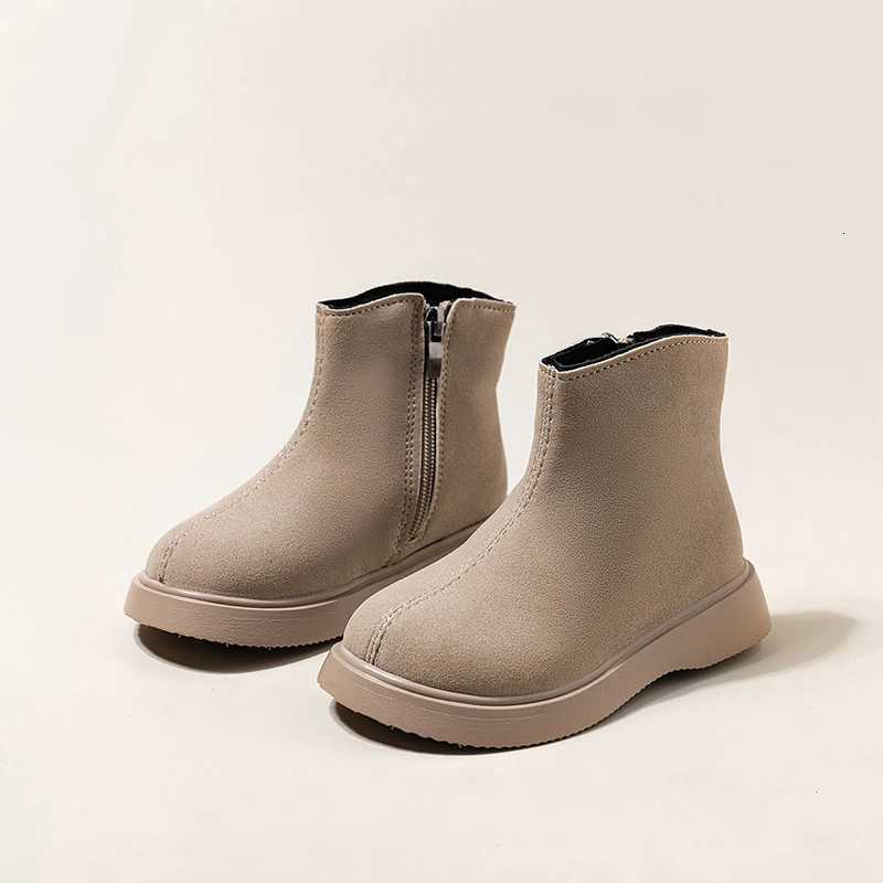 2024 Autumn Winter New Fashion British Style Soft Bottom Anti-slippery Versatile Short Boots for Girls XJ250812