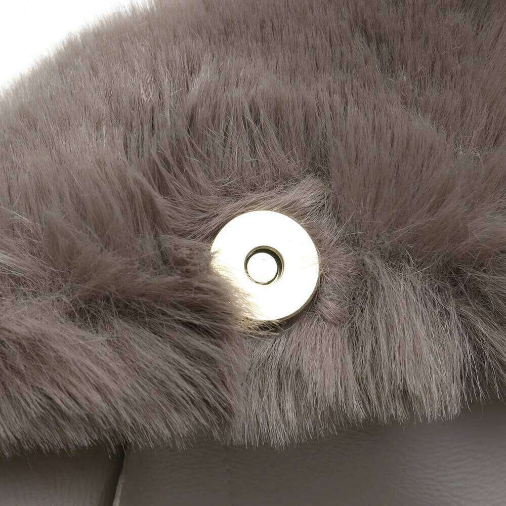 Fashion Shoulder Solid Fluffy Crossbody Tote Bag Soft Plush Portable Large Capacity Travel Work for Daily Shopper