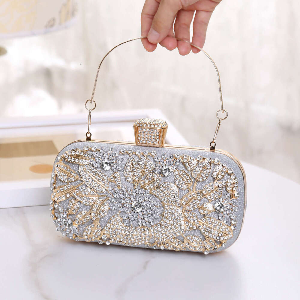 New Handbag Diamond-encrusted Banquet Clutch Dress Evening Women's Wedding Bag