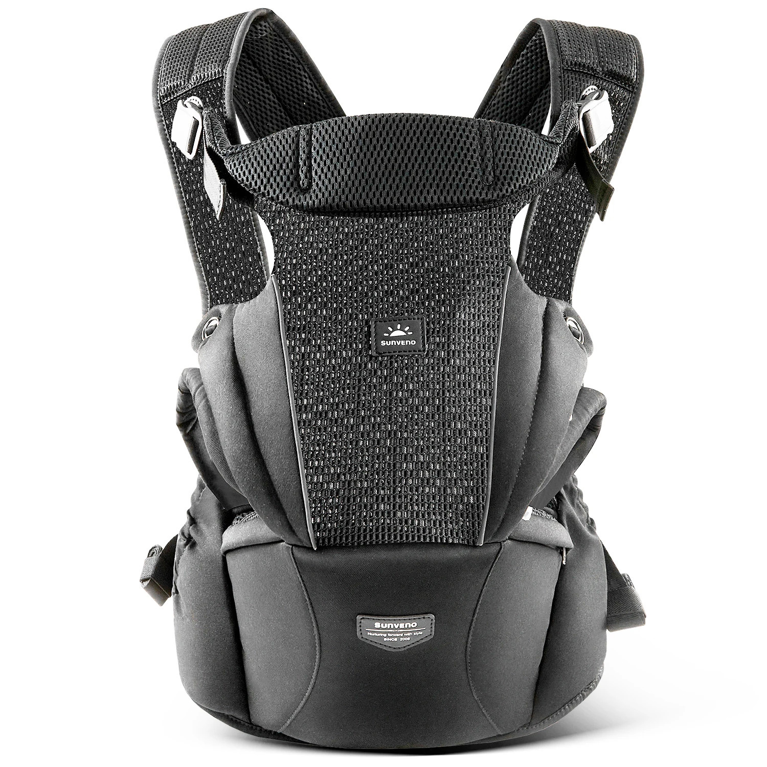 Sunveno Integrated Secure Baby Effortless Comfortable Mesh Breathable 424months HandsFree Ergonomic Black 250725