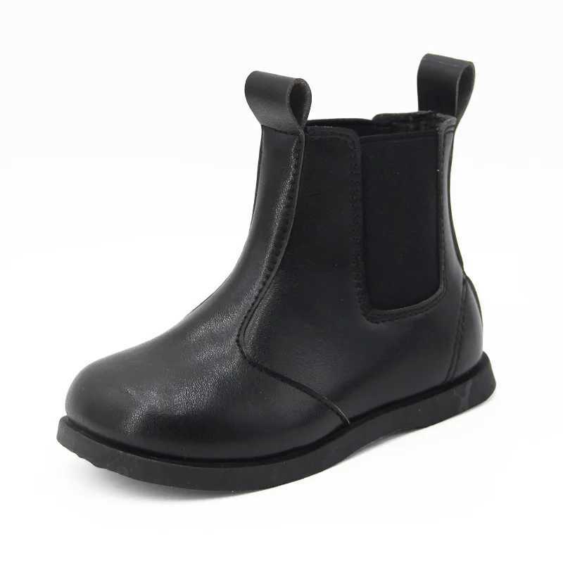Children Boot Chelsea Leather Boots Soft Sole Kids Shoe for Girl Winter Shoe for Boy Platform Boot Ankle Boots Girl Shoes 2024 XJ250812