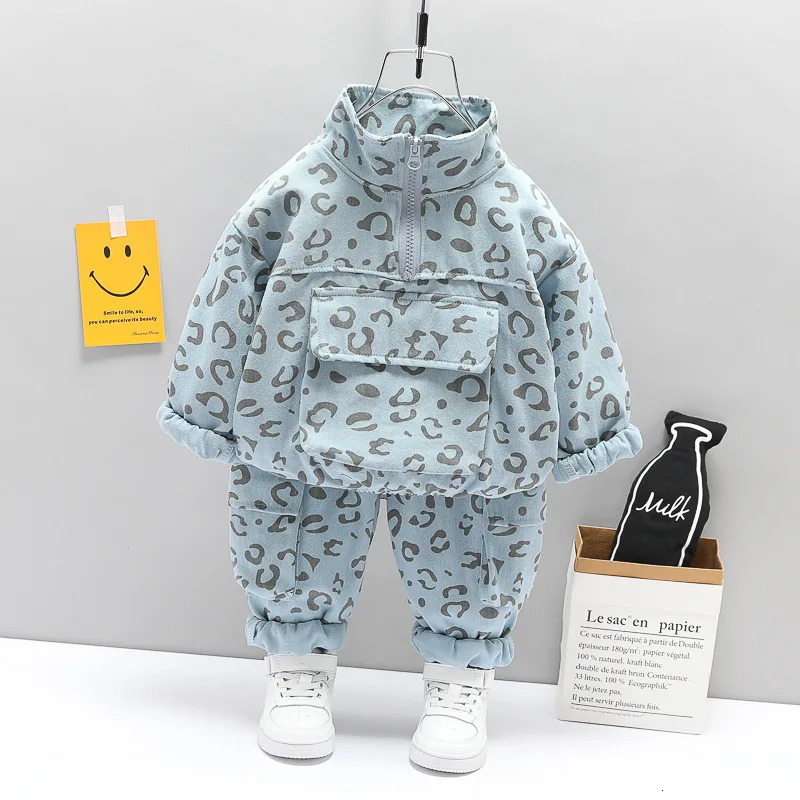 Spring Autumn Children Fashion Clothes Baby Boys Girls Jacket Pants 2PcsSets Kids Toddler Clothing Infant Cotton Tracksuit 250811