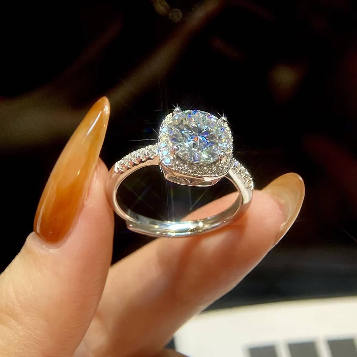 925 Sterling Silver White Gold Plate Gra Certificate VVS Moissanite Diamond square Ring for Women Wedding Fine Jewelry