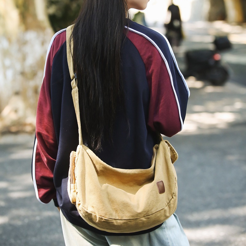 Crossbody Women's Canvas Shoulder Casual Commuting Backpack Lightweight Sports Messenger Bag Women