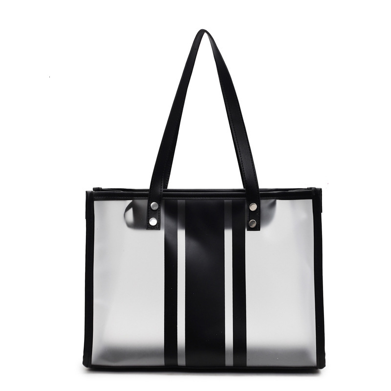 Transparent Large Capacity PVC Shoulder for Women New Jelly Mother-Daughter Trendy Versatile Handbag Tote Bag