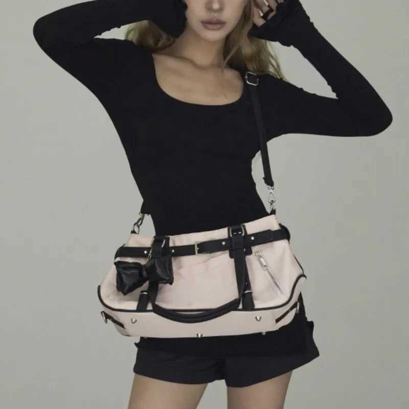 100% Cotton Leopard Print Y2k Shoulder Bags Women Hot s Nylon Cute Handbag Ladies Vintage Tote Underarm Bag Aesthetic Z250812