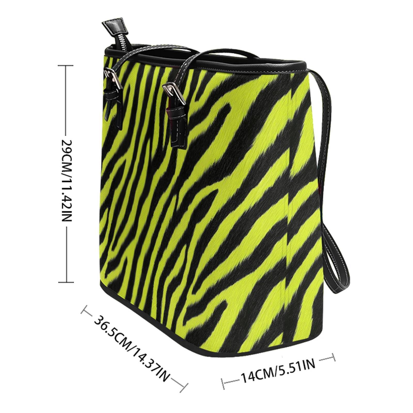 Gradient Fur Leopard Printed Oxford PVC Leather Shoulder Bag Zipper Lightweight Travel Tote Daily Convertible Work Weekend Purse