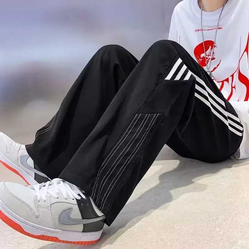 2024 New Cotton Casual Pants for Men in Summer Thin Beige Pants Ice Silk Breathable Pants for Men Slim Straight Leg Pants W250812